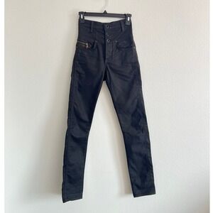 G-Star Raw Black High Waist Coated Skinny Jeans 25 Alternative Streetwear Techno